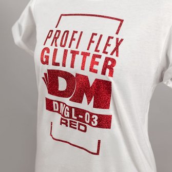 Пленка PROFI FLEX Glitter (DMGL-03) Red, 1м