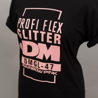 Пленка PROFI FLEX Glitter (DMGL-47) Rainbow Pink, 1м