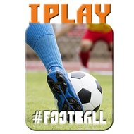 Металлический магнит "I play football" 65х94мм