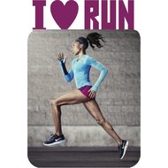 Металлический магнит "I love run" 65х94мм