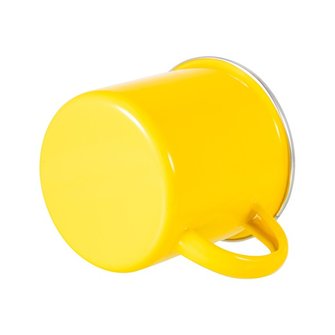 Кружка эмалированная Желтая для сублимации в инд. упаковке ПРЕМИУМ