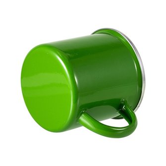 Кружка эмалированная Зеленая для сублимации в инд. упаковке ПРЕМИУМ