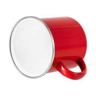 Кружка эмалированная Красная для сублимации в инд упаковке ПРЕМИУМ