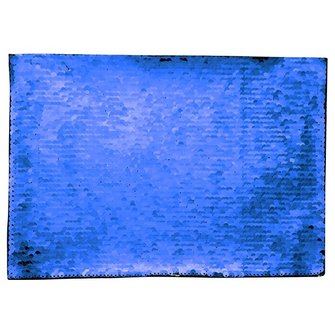 Патч с Пайетками самоклейка Прямоугольник 21x28 см (Темно-синий/Белый)