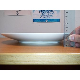 Тарелка 14" (35 см) белая + инд.коробка