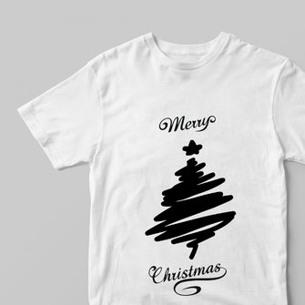 Макет для футболки "Merry Christmas"