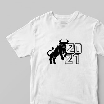 Макет для футболки "Бык 2021 к Новому году"