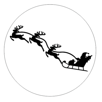 Макет для футболки "Дед Мороз и олени"