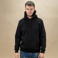 Толстовка ХУДИ ФУТЕР ЧЕРНЫЙ с капюшоном Х/Б 300 гр., XS-3XL