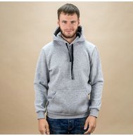 Толстовка ХУДИ ФУТЕР МЕЛАНЖ с капюшоном Х/Б 330 гр., XS-3XL