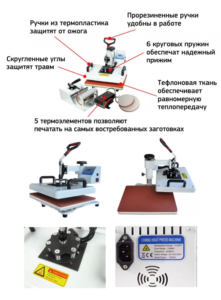 Пресс для нанесения рисунка на кружки